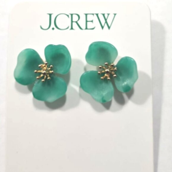 J Crew Factory Flower Stud Earrings - Picture 2 of 2